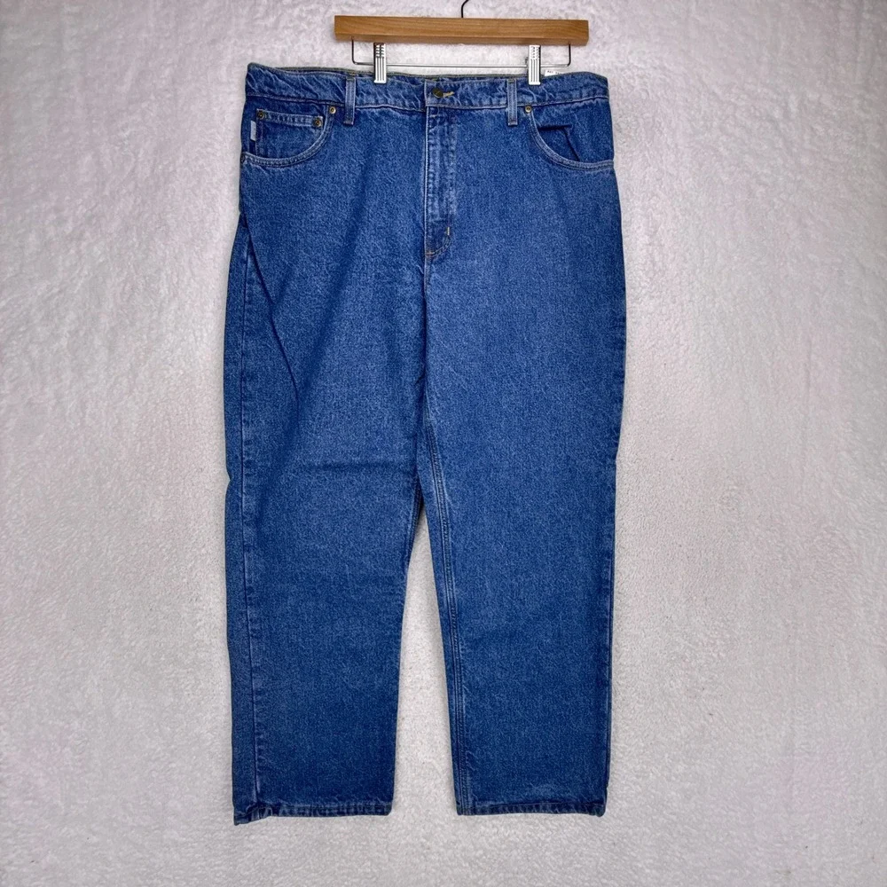 Carhartt Relaxed Fit Flannel Lined Denim Jeans‎ Mens B21 DST 50X30 NWT NOS